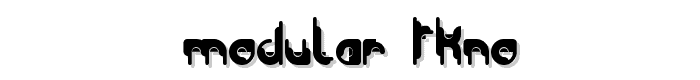 Modular Tkno font